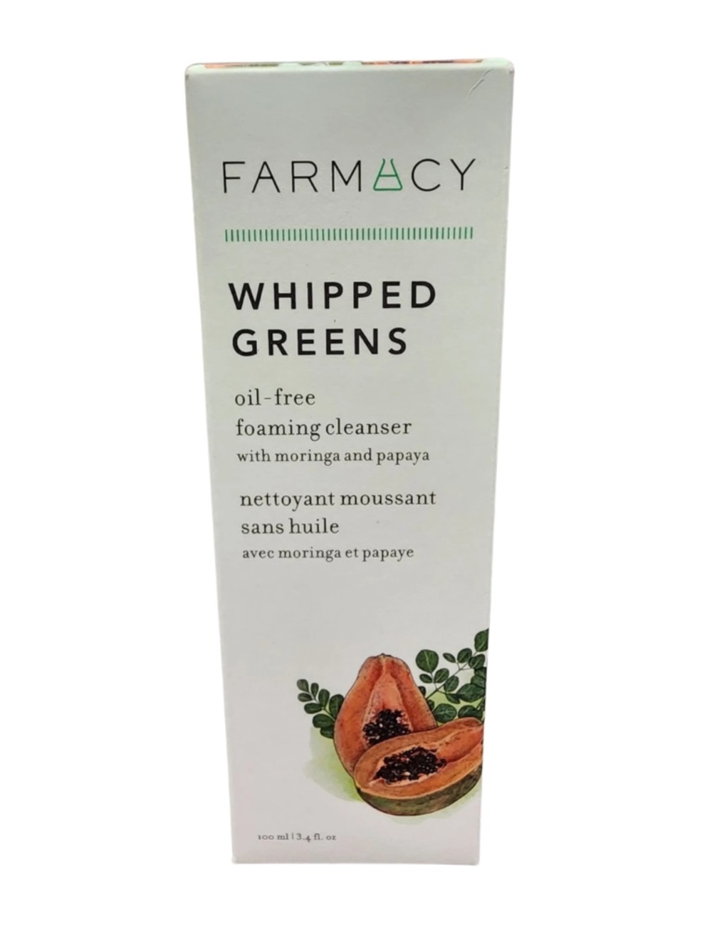 Farmacy Whipped Greens Foaming Cleanser with Moringa and Papaya 100ml
